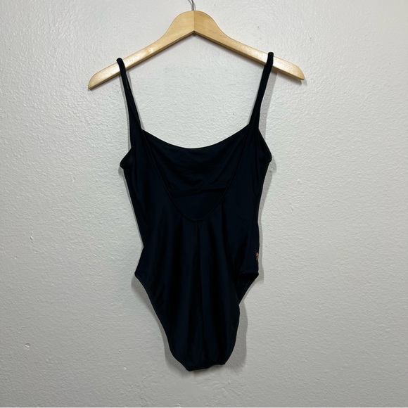 Oscar De La Renta Black Cherry Blossom Embroidered One Piece Swim - Picture 6 of 12